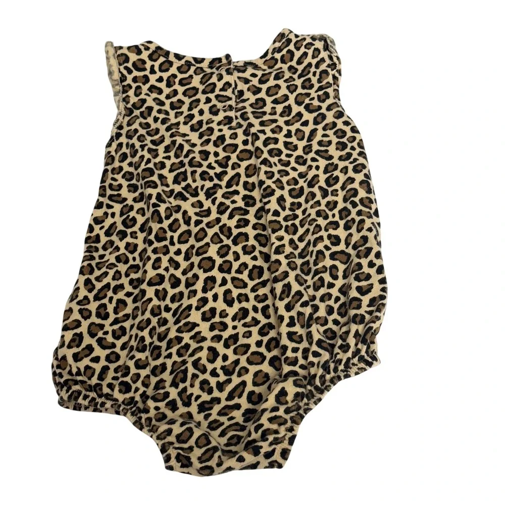 Carters Old Navy Baby Girl Romper Bodysuit Lot 9M 6-12M Pink Orange Leopard
